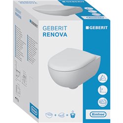 WC suspendu Renova 370x390x530 mm Sans bride