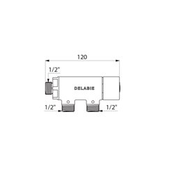 Mitigeur centralisé d'eau mitigée 733015 M1/2" pour 2 à 7 robinets