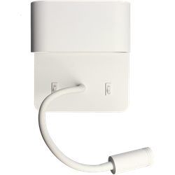 Applique murale intérieur LED SORYA 5 Watts/2700K/350 Lm Blanc + Liseuse 3 Watts/210 Lm