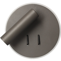 Applique murale intérieur LED EMMY 10 Watts/2700K/630 Lm Anthracite + liseuse 3 Watts/210 Lm DECOTECH