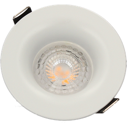 Kit downlight avec anneau et douille GU10 sans ampoule, pour ampoule ø50mm Blanc ARCHI
