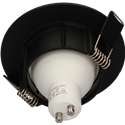 Kit downlight avec anneau et douille GU10 sans ampoule, pour ampoule ø50mm Noir ARCHI