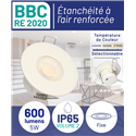 Spot LED encastrable SPT651 BBC Fixe IP65 5 Watts/3-CCT/600 Lm Ø86 mm ARCHI