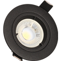 Spot LED encastrable SPT201 Fixe GU10 5 Watts/2700K/380 Lm Ø85 mm Noir ARCHI
