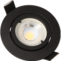 Spot LED encastrable SPT201 Orient. GU10 5 Watts/4000K/380 Lm Ø83 mm Noir ARCHI
