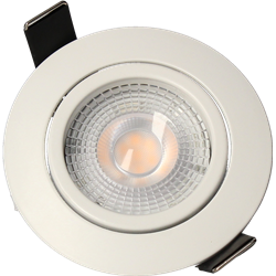 Spot LED encastrable SPT202 Orient. MODUL 5 Watts/4000K/400 Lm Ø82 mm Blanc ARCHI