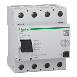 Interrupteur différentiel Acti9 RCCB-ID 4P 125A Type B 300mA A9R44492