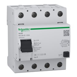 Interrupteur différentiel Acti9 RCCB-ID 4P 125A Type B 500mA A9R46492