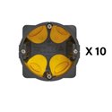 Lot de 10 boîtes à encastrer Eco Batibox prof. 40 mm pour plaque de plâtre 1 poste 200157L