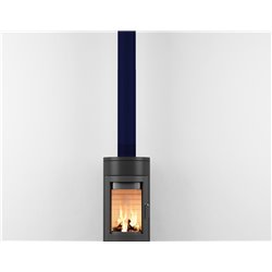 Habillage ventilé Design'Up Color H 750 mm noir mat Ø 80 mm HV 80-750/9019