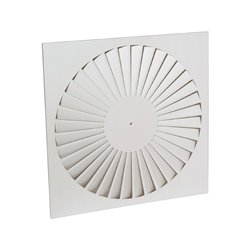 Diffuseur à jet hélicoïdal 600x600 mm acier blanc