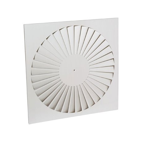 Diffuseur à jet hélicoïdal 600x600 mm acier blanc