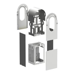 Boîtier EVlink Pro AC Kit metallique pour borne sur pied 2 points de charge EVA1RFKS2