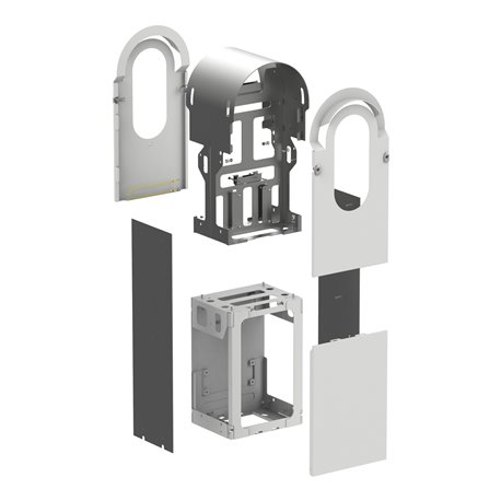 Boîtier EVlink Pro AC Kit metallique pour borne sur pied 2 points de charge EVA1RFKS2