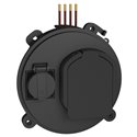 Double socle de prise EVlink T2S pour borne Pro AC triphasée avec prise domestique EVP1SSS53