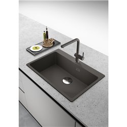 Mitigeur cuisine Active L à douchette Gris ardoise