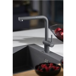 Mitigeur cuisine Active L à douchette Gris ardoise