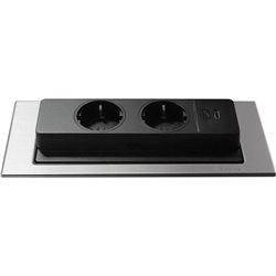 Prise électrique EvoLine BackFlip Inox pour plan de travail