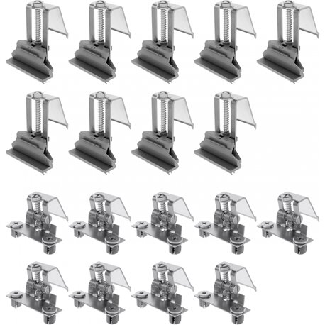 Set de 2x9 fixations à encastrer pour plan de travail 12 mm 478365 Set de 2x9 fixations à encastrer pour plan de travail 12 mm 478365