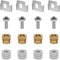 Set de 4 fixations sous plan pour plan de travail 12 mm 478372