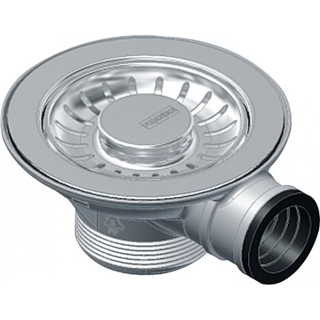 Bonde manuelle Ø90 mm avec trop-plein pour évier inox 027576