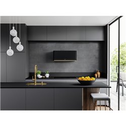 Hotte de cuisine Masterpiece Noir et Reflet d'or 80 cm 477504