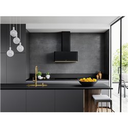 Hotte de cuisine Masterpiece Noir et Reflet d'or 80 cm 477504