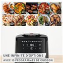 Airfryer friteuse sans huile Easy Fry Silence 1670 Watts EZ551HF0 gris charbon