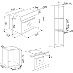 Four pyrolyse Myhtos FMY 98 P BK 785204 73 Litres LCD noir