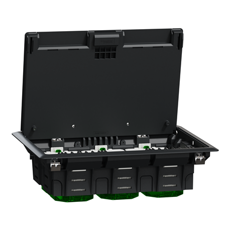 Boîte de sol Unica System+ 3x4 modules ou 6 postes INS52122