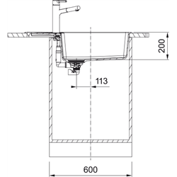 Evier Centro Fragranit CNG 611-XLC Blanc artic automatique 121544