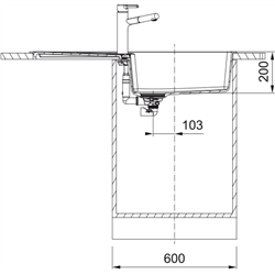 Evier Centro Fragranit CNG 611-XL Stone automatique 121629
