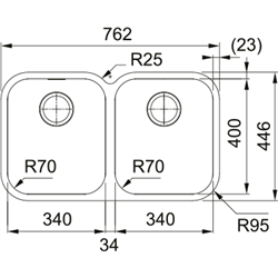 Evier Smart Inox SRX 120-34-34 Inox manuel 123975