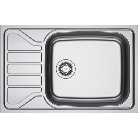 Evier Flash Inox FLN 611-XLC Inox Lisse automatique 780 x 500 mm avec grande cuve 464559