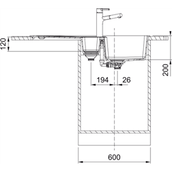 Evier Centro Fragranit CNG 651 Gris Ardoise automatique 121698
