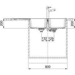 Evier Centro Fragranit CNG 621 Gris Ardoise automatique 121759