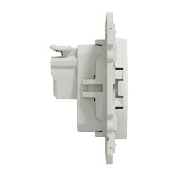 Lot de 40 prises de courant 2P+T Odace S523059P Blanc 