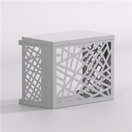 Cache clim extérieur Design Box Diamante Blanc Taille XXL