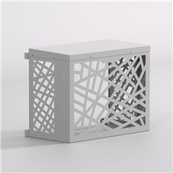 Cache clim extérieur Design Box Diamante Blanc Taille L
