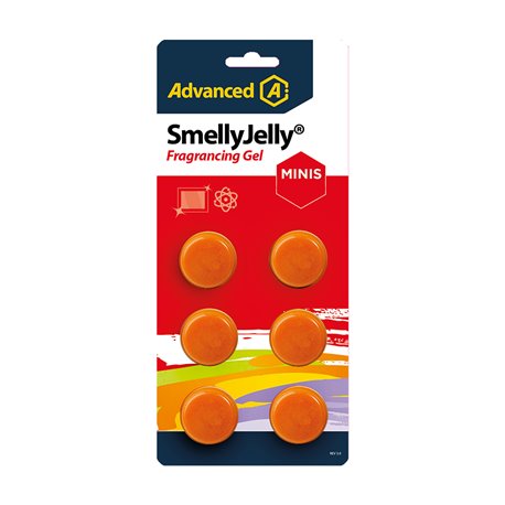 Gel parfumé Mini SmellyJelly Orange pour climatisation et ventilation - 6 pastilles