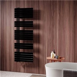 Sèche serviette électrique Soul_S 500 Watts, Mât à gauche Noir Opaque ULS055GK1A401NNN-K1-SP-DESTOCK