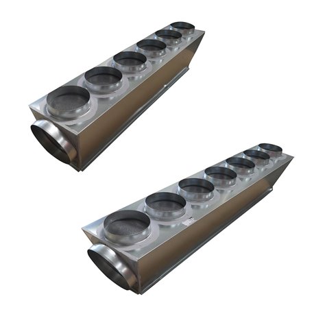 Plénum de soufflage sur mesure 7-9 kWatts, 7 à 8 piquages Plénum de soufflage sur mesure 7-9 kWatts, 7 à 8 piquages