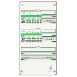 Coffret électrique Resi9 monté câblé R9HPNFC15137P 3 rangées de 13 modules 63 A
