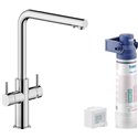 Mitigeur cuisine Sorgente Filtra AQ93823/3VBCR chromé brillant