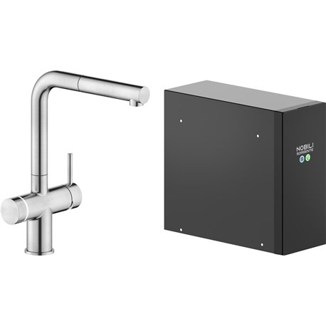Mitigeur cuisine Sorgente Frizza LV0K117/EFRIX Inox brossé