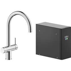 Mitigeur cuisine Sorgente Frizza LV0K133/EFRIX Inox brossé
