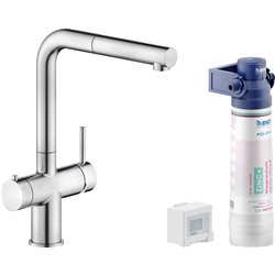 Mitigeur cuisine Sorgente Filtra LV129117/3VBIX Inox brossé