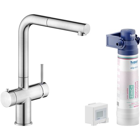 Mitigeur cuisine Sorgente Filtra LV129117/3VBIX Inox brossé