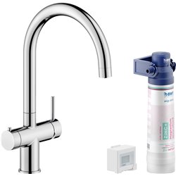 Mitigeur cuisine Sorgente Filtra LV129133/3VBCR Chromé brillant