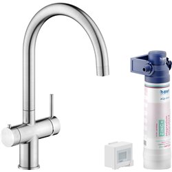 Mitigeur cuisine Sorgente Filtra LV129133/3VBIX Inox brossé